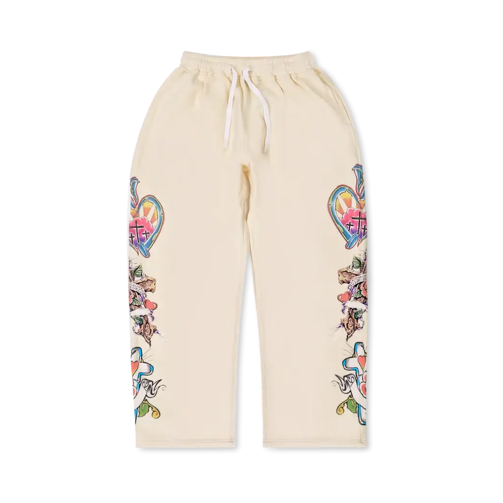 we are Righteous Risen King Sweats (Blue) we are Righteous Risen King Sweats (Cream) - Image 1